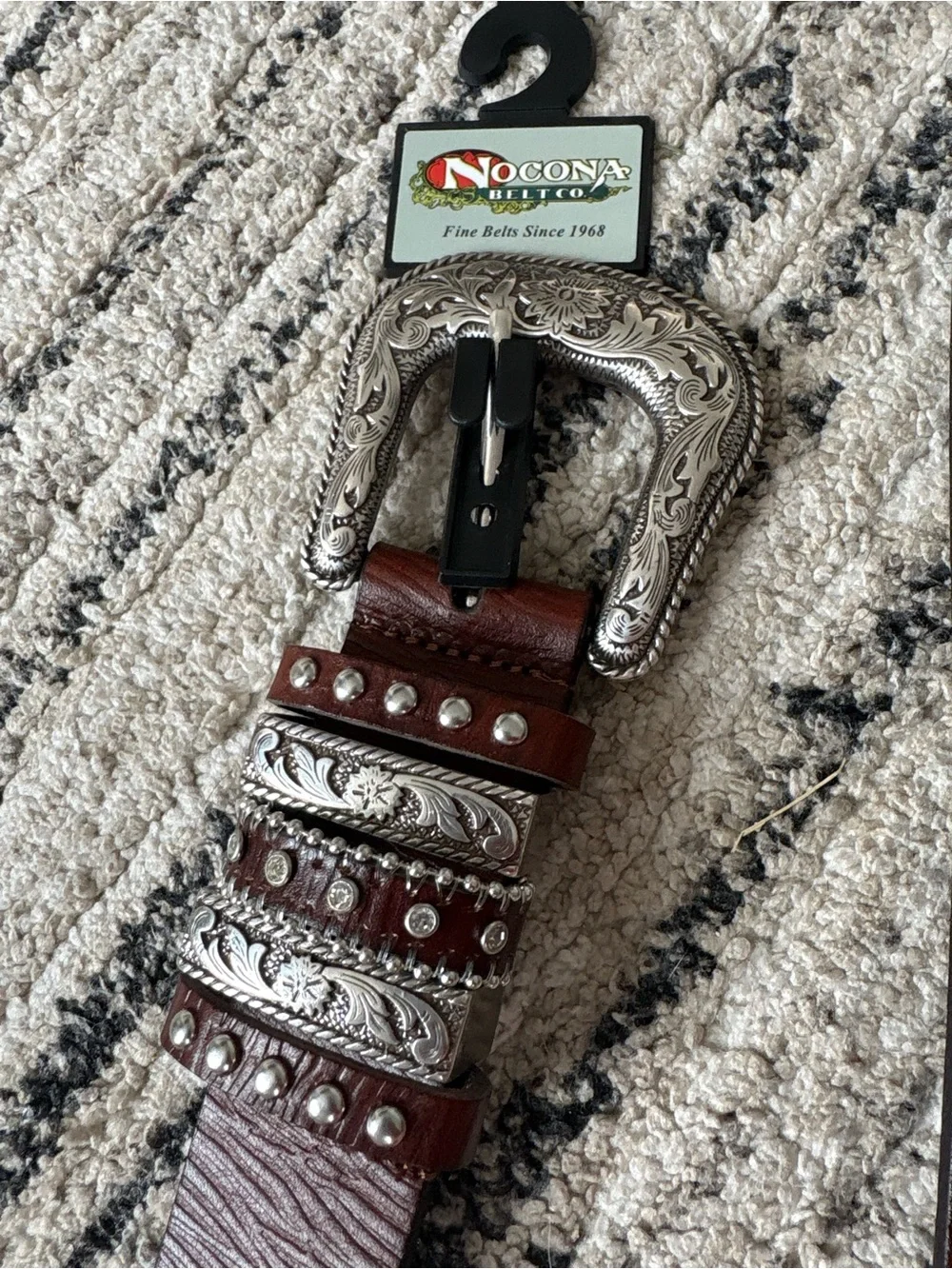 Nocona Embossed Leather Belt